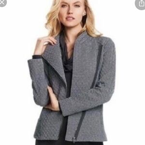 CAbi Quilted Herringbone Moto Jacket S